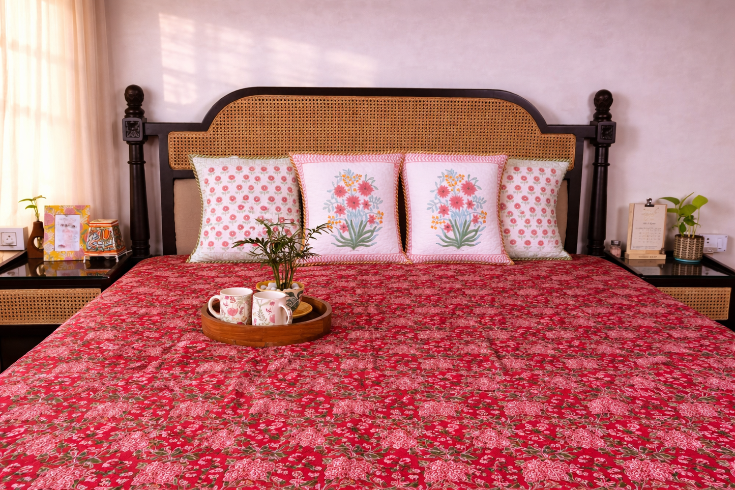 Gulkand - Kantha Stitch Bedcover
