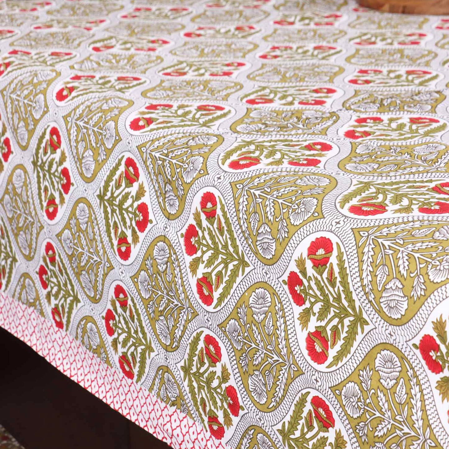 Khushi Brown - Flat I Fitted Bedsheet (108x108 Inches)