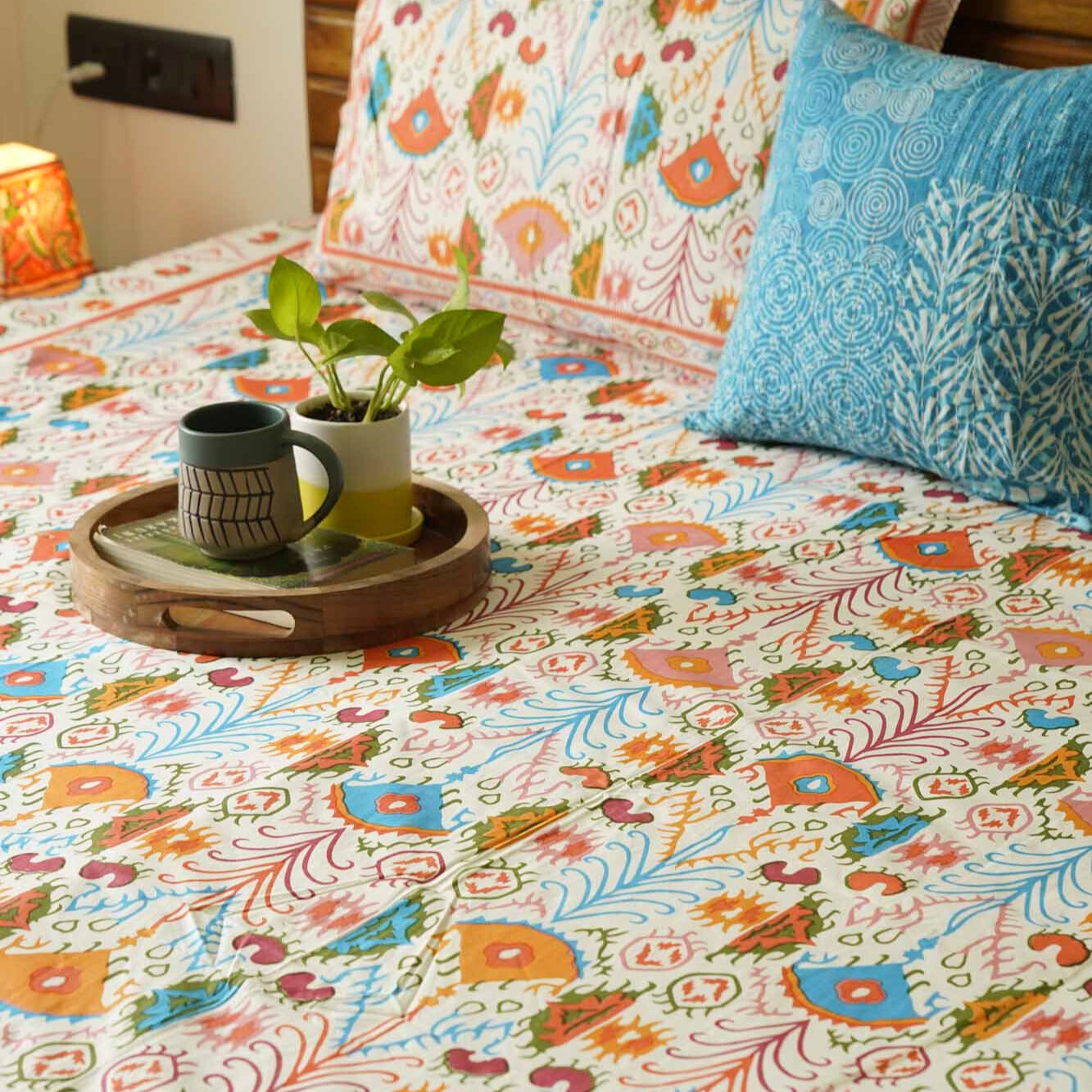 Winter Wonderland - Flat I Fitted Bedsheet (108x108 Inches)