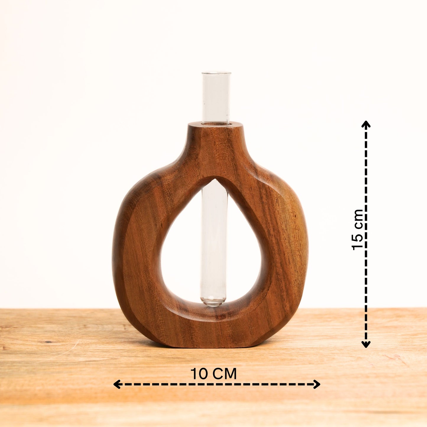 Acacia Wood Vases - Set of 4