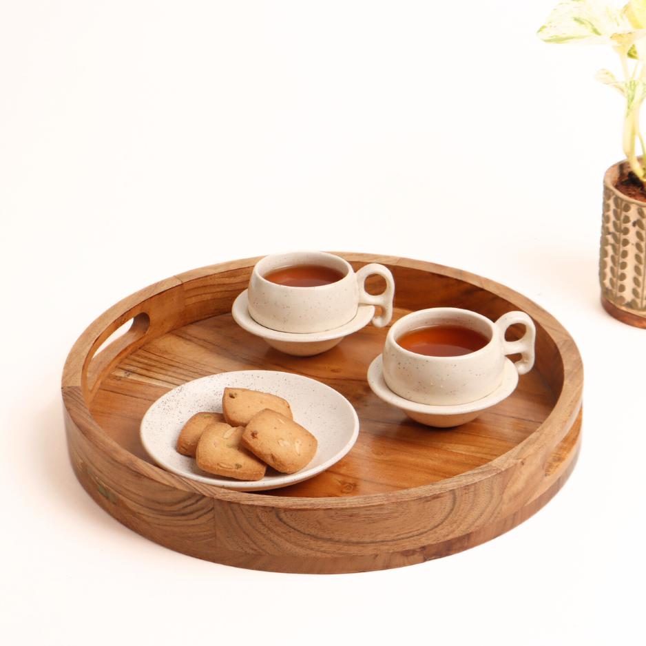 Circular Tray - Acacia Wood
