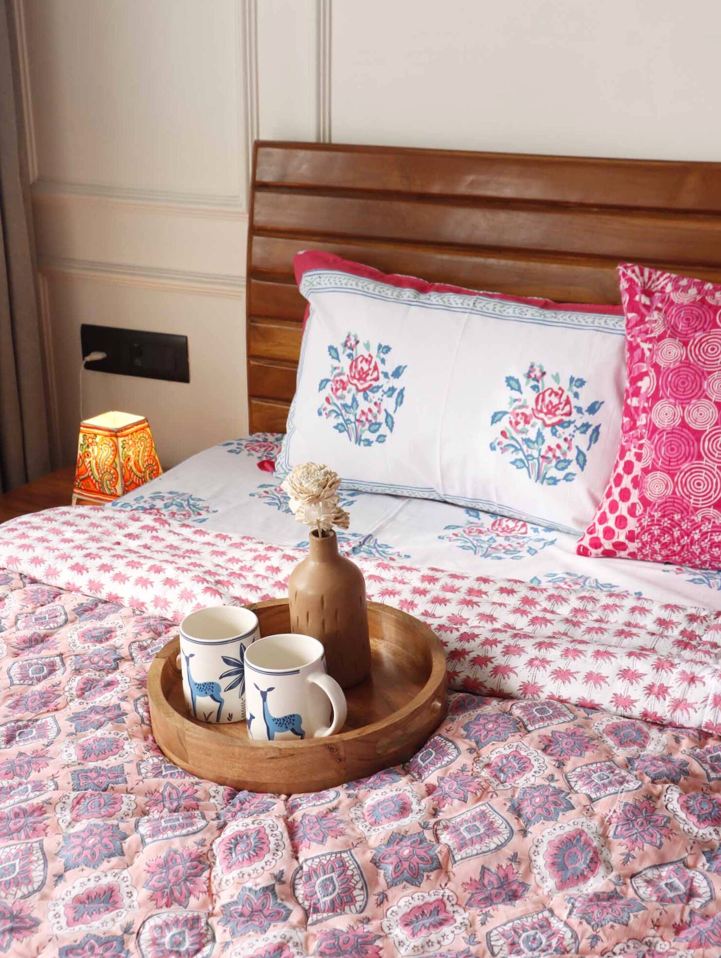 Mughal Painting - Single Bed/ Double Bed Razai/ Comforter