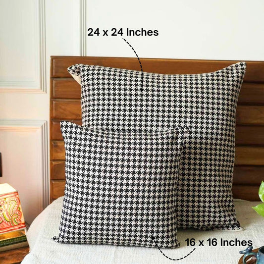 Monochromatic Jacquard Cushion Cover