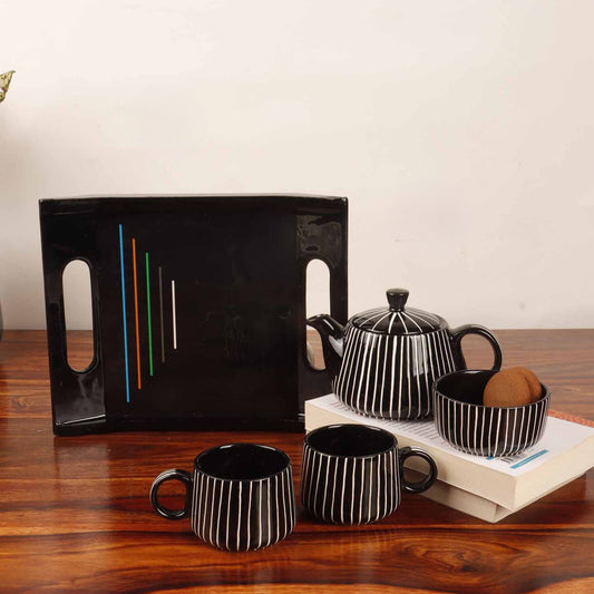 Sukoon Tea Set Black - Set of 5