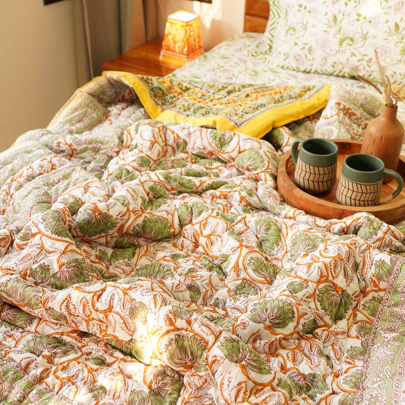 Begum Yellow - Razai I Comforter