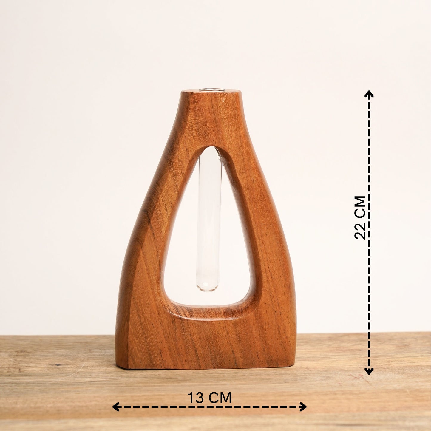 Acacia Wood Vases - Set of 4