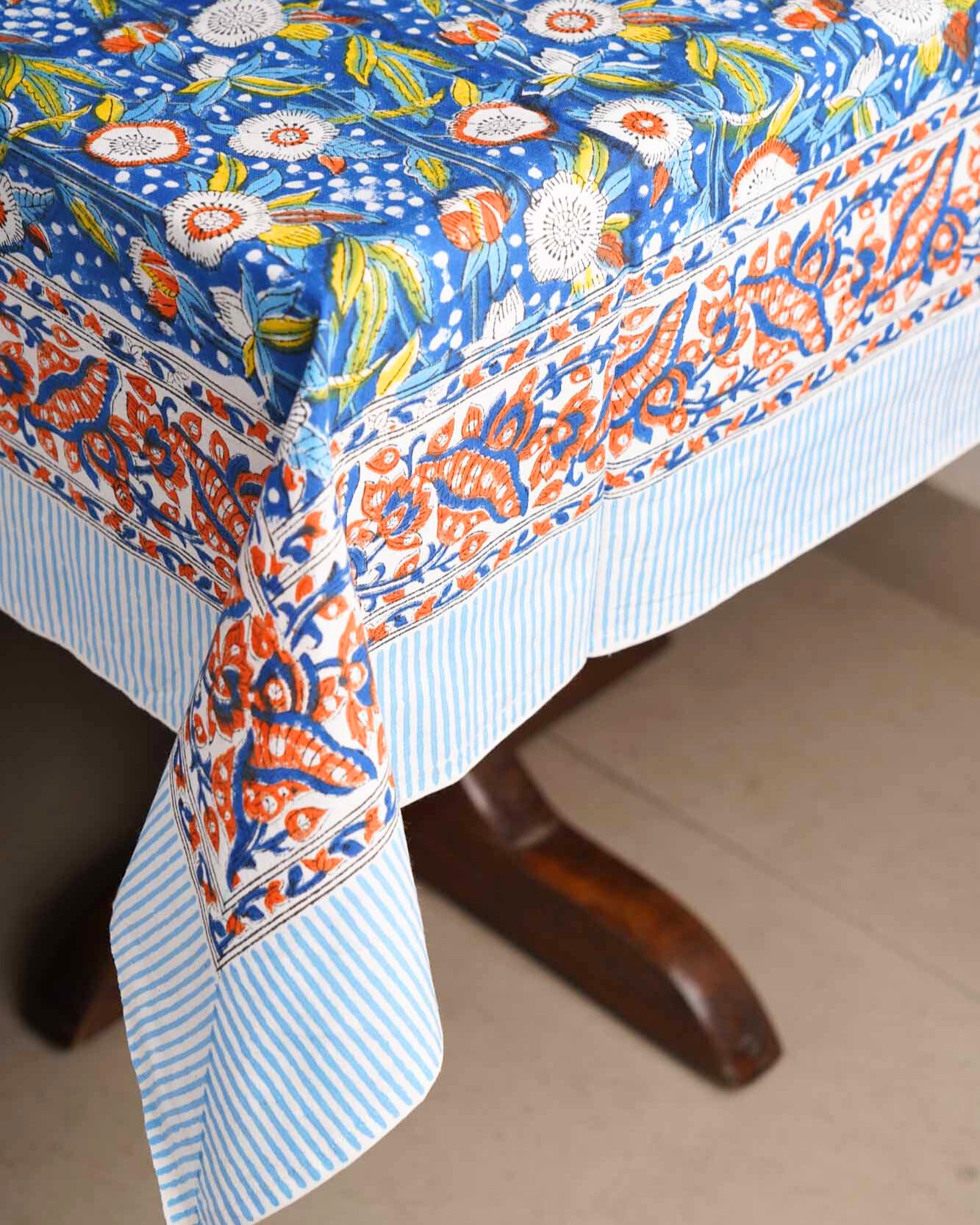 Starry Nights - Hand Block Six seater Dining table cover