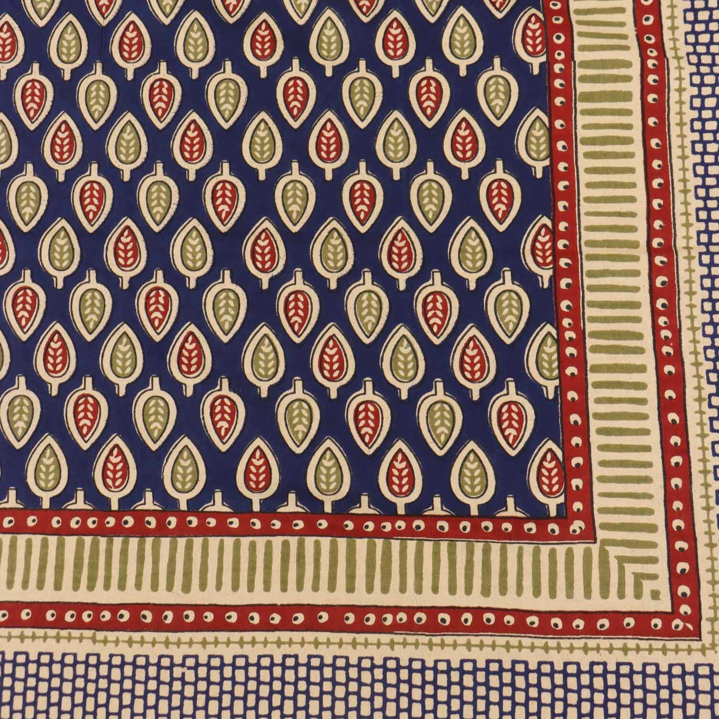 Kalamkari Patti Blue - Single Bed Bedsheet (60x90 Inches)