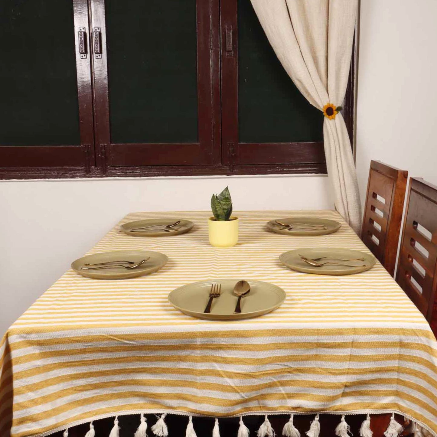 Lines - Table Cover - Yellow