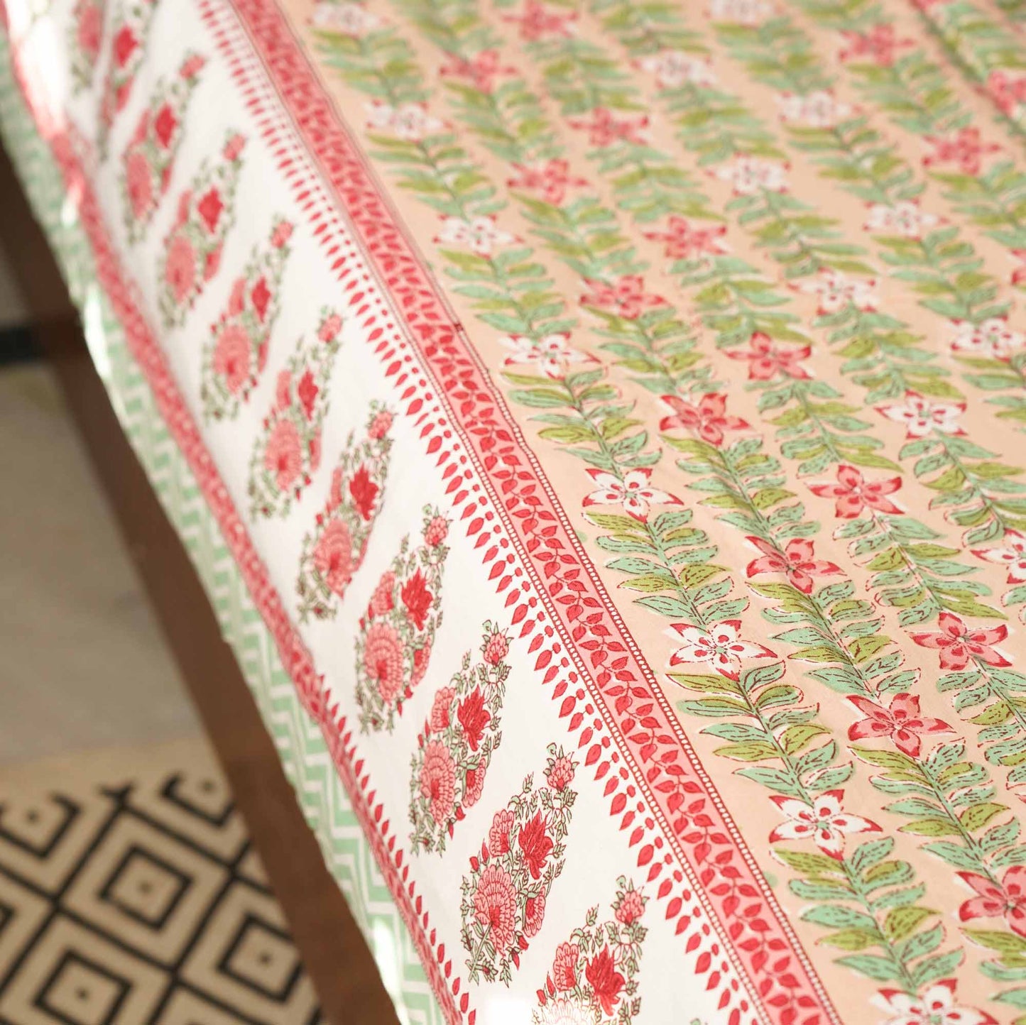 Anarkali - Peach -Single bed Bedsheet (60x90 Inches)