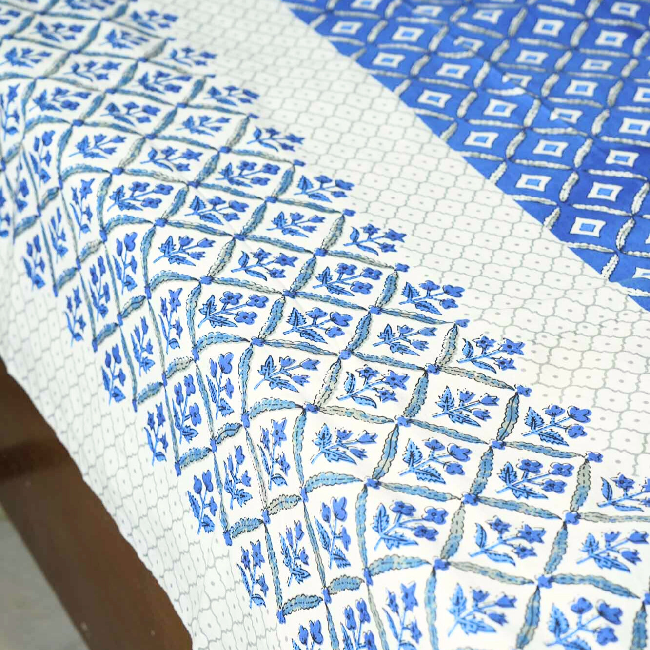 Basant – Blue - Single Bed Bedsheet (60x90 Inches)