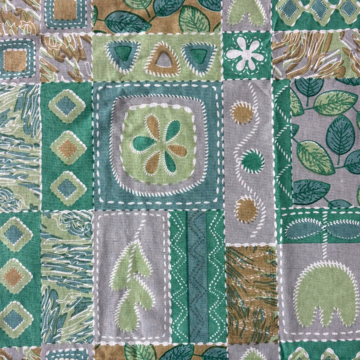 Abstract Green - Flat I Fitted Bedsheet (90x108 Inches)