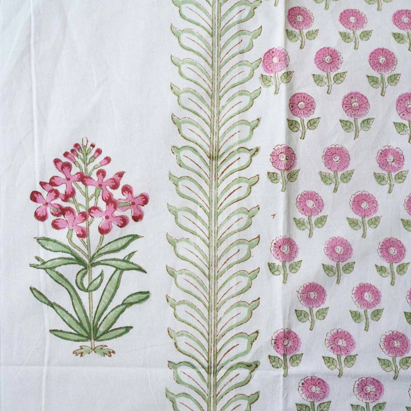 Asmi - Handblock Bedsheet (90x108 Inches)
