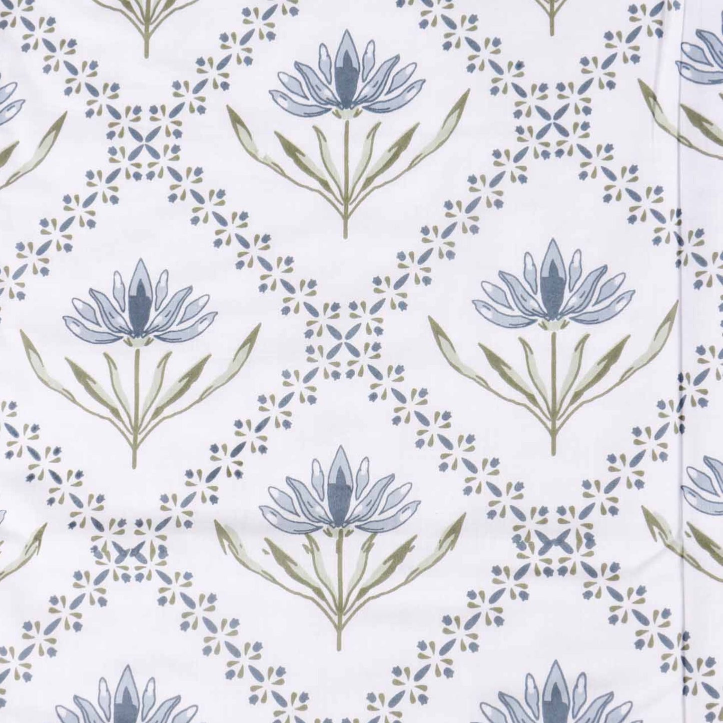 Pair of Single Bed Reversible Mul Dohar – Dhatoori Blue