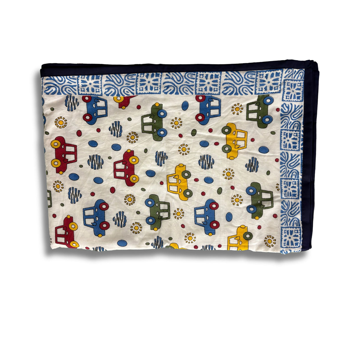 Single Bed Dohar - Blue Cars