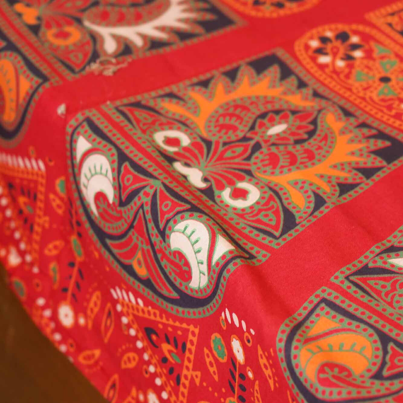Mandala Red - Single Bed Bedsheet (60x90 Inches)