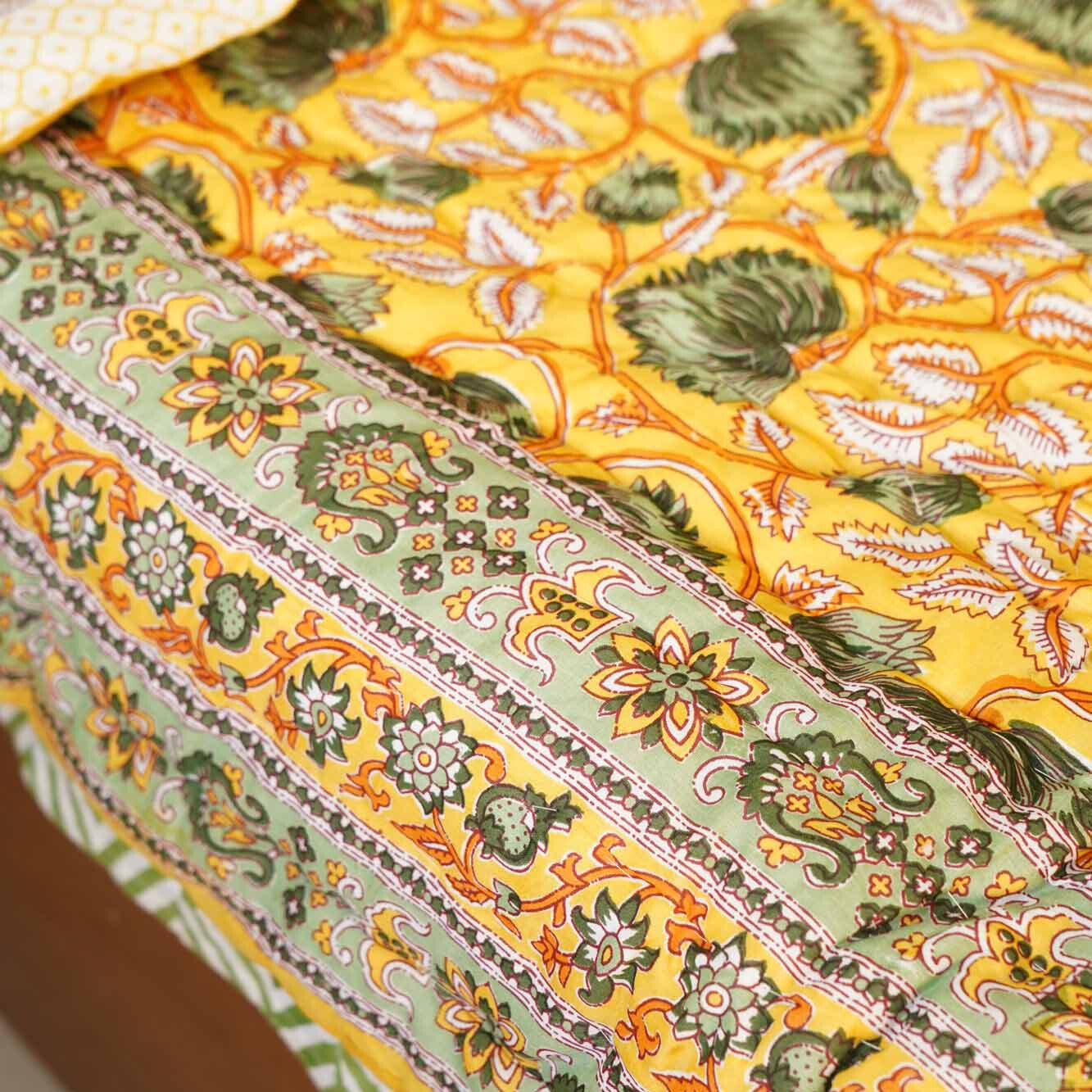 Begum Yellow - Razai I Comforter