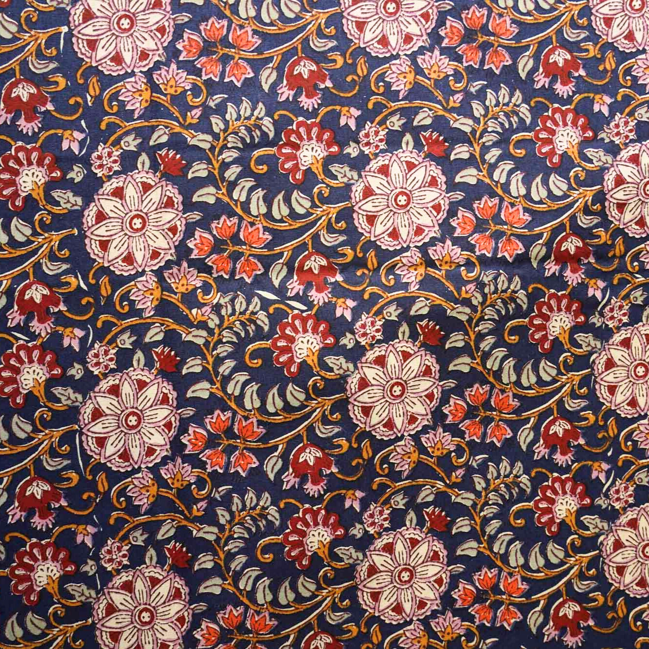 Kalamkari Chartlook - Flat I Fitted Bedsheet (108x108 Inches)
