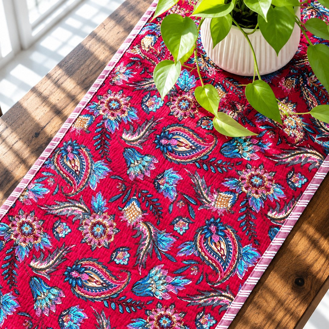 Scarlet - Quilted Table Runner