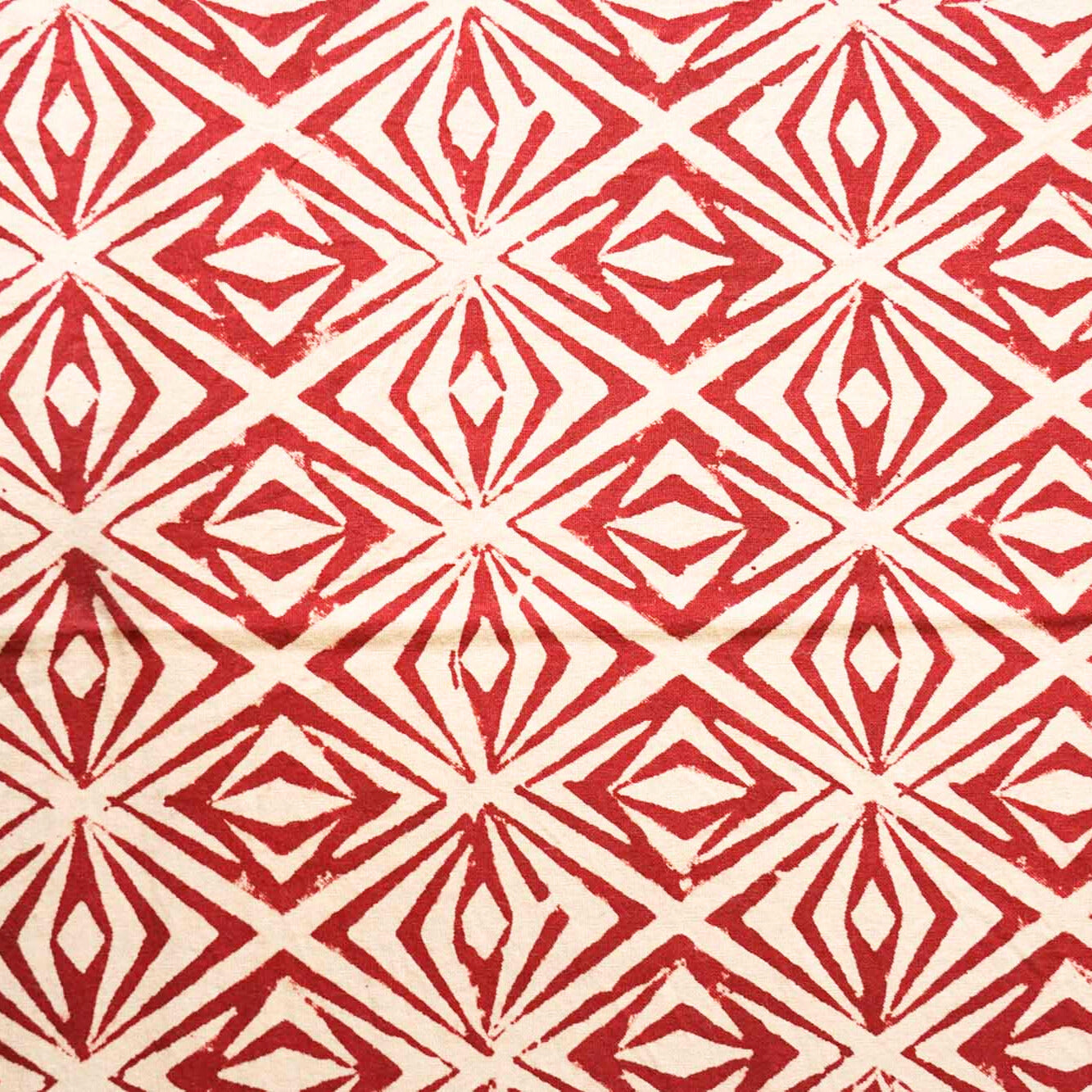 Hand Block Kalamkari Diamond Bedsheet (90x108 Inches)