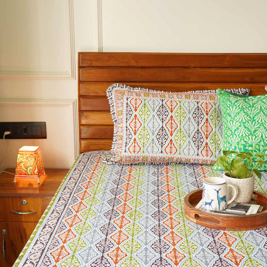 Samriddhi - Flat I Fitted Bedsheet (108x108 Inches)