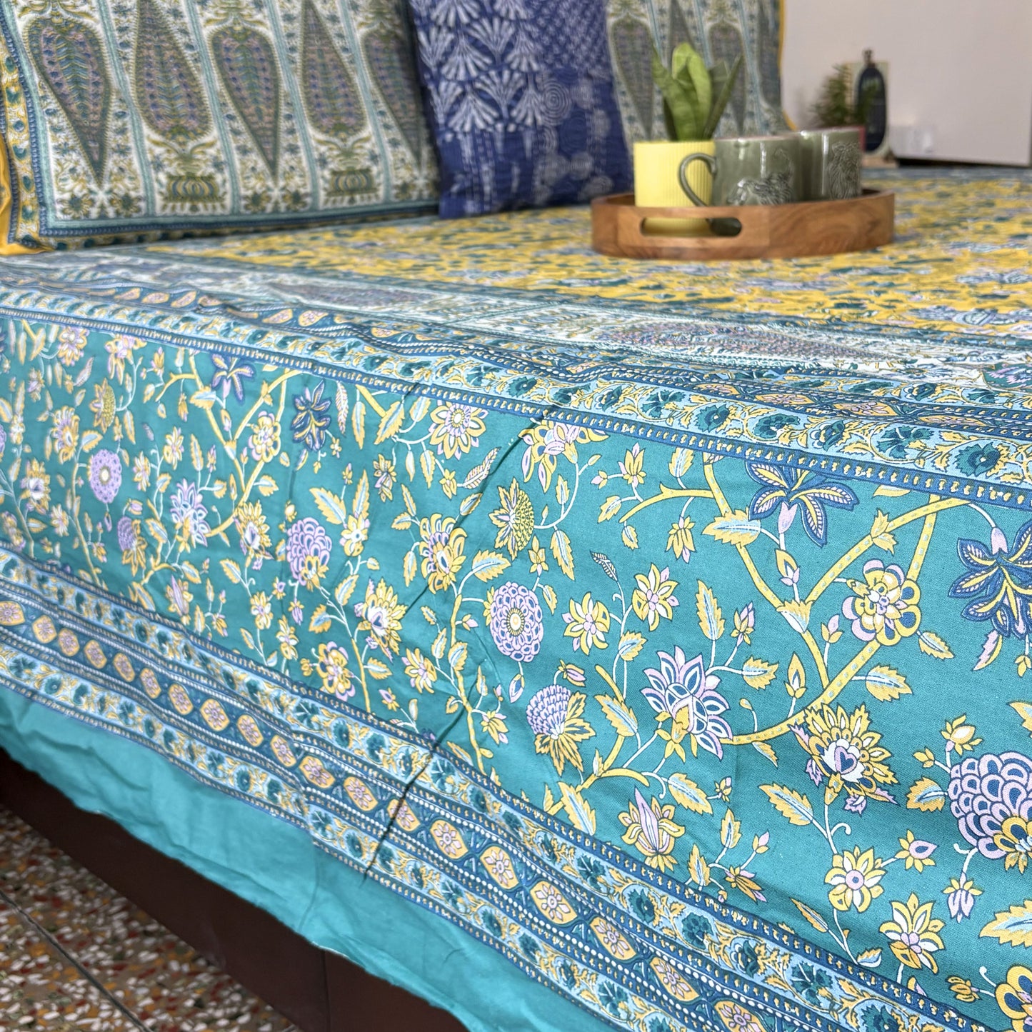 Kanak - Flat I Fitted Bedsheet (108x108 Inches)