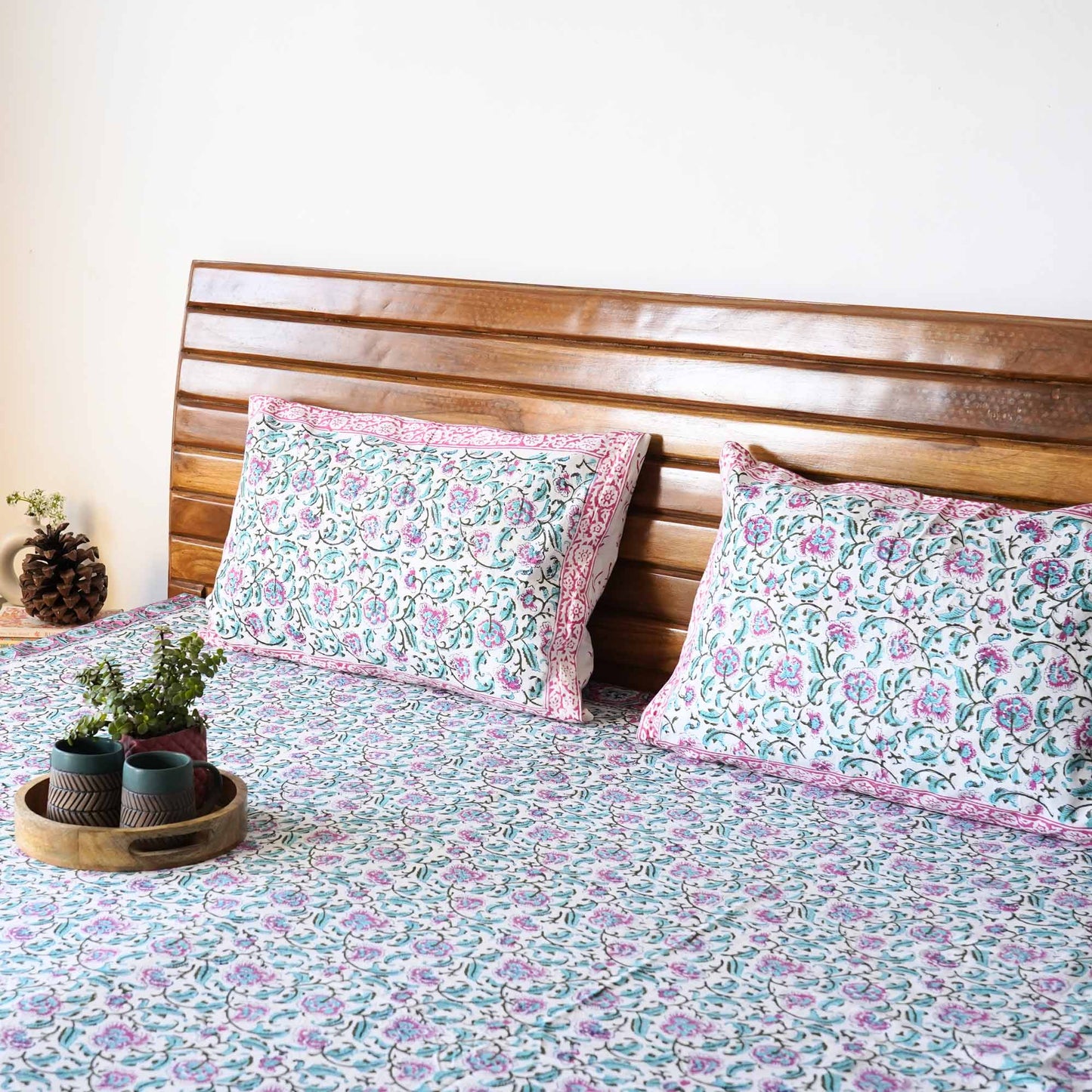 Kadambari – Hand Block Print Bedsheet (100x108 Inches)
