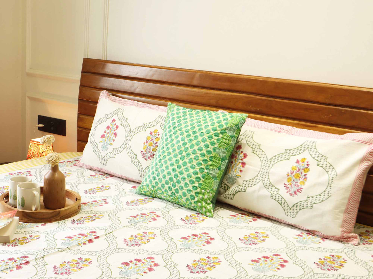 Sanwariya - Hand Block Printed Bedsheet (100 x108)