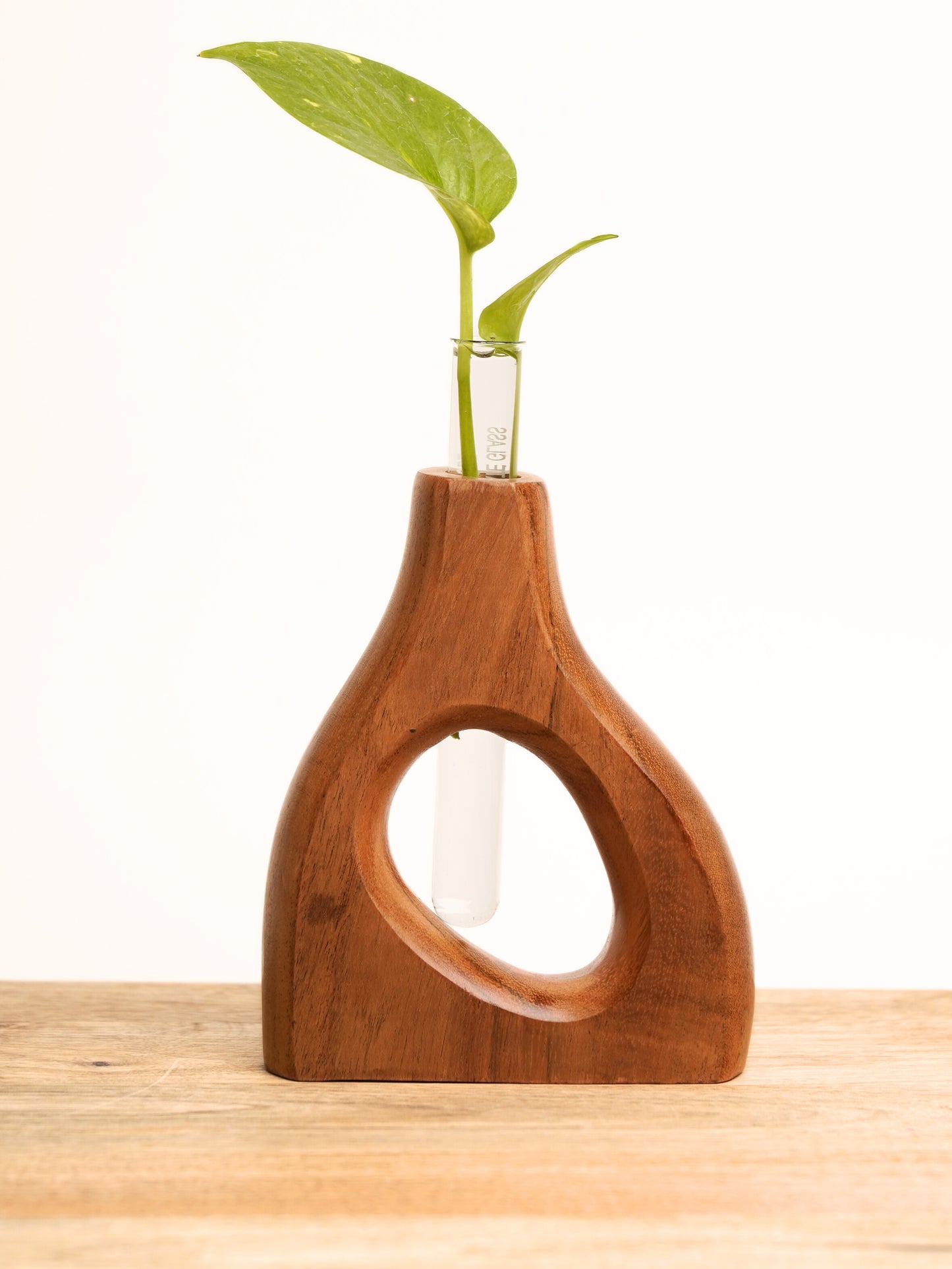 Acacia Wood Vases - Set of 4