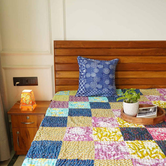 Rangeela -  Patchwork Kantha Stitch Bedcover