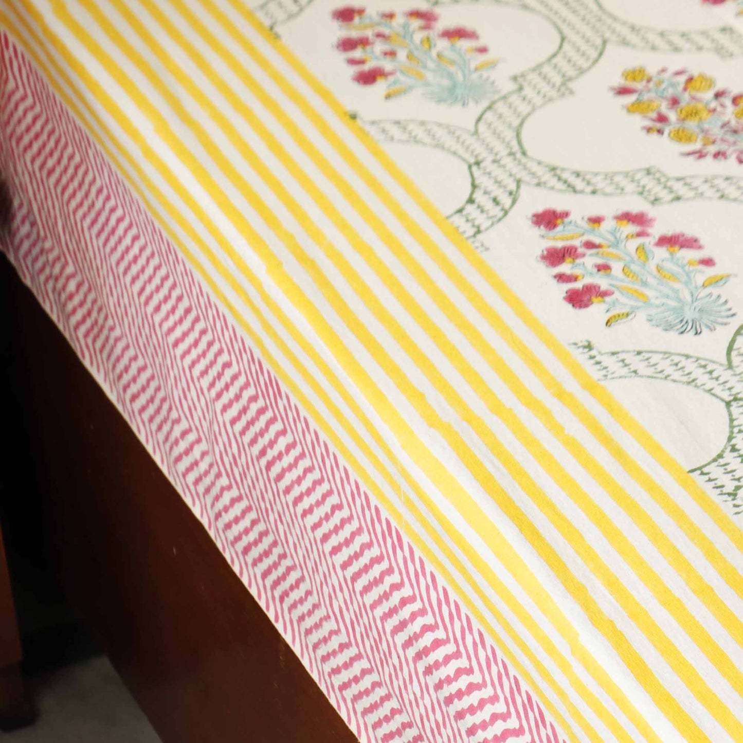 Sanwariya - Hand Block Printed Bedsheet (100 x108)