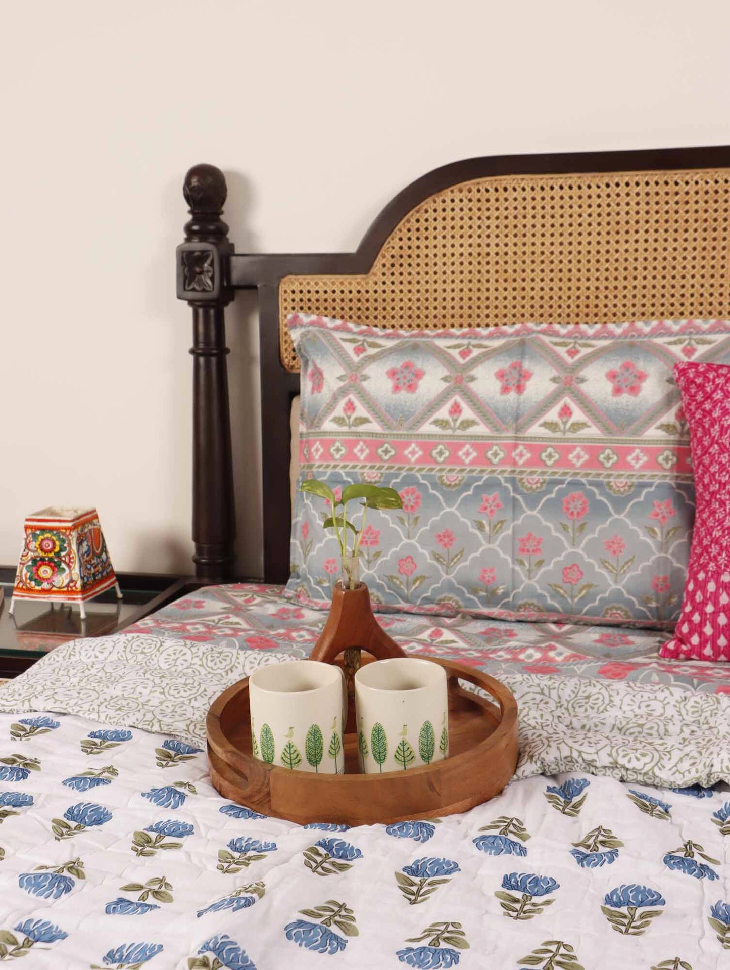 Neela Phool - Single Bed Razai I Comforter