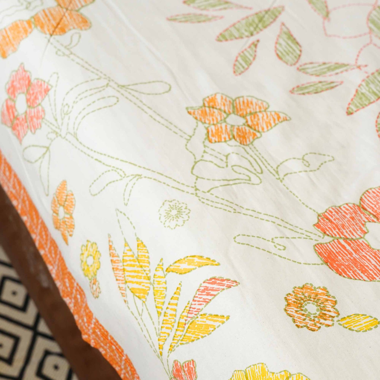 Crayons - Flat I Fitted Bedsheet (108x108 Inches)