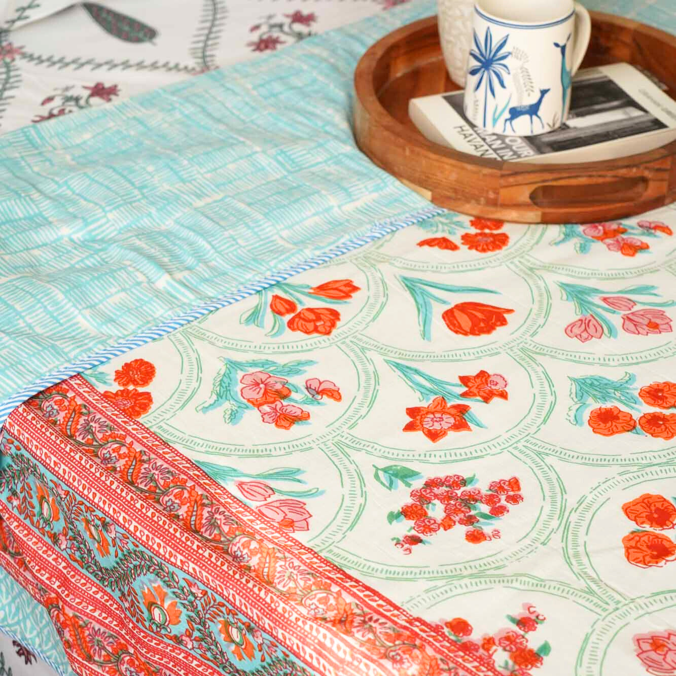 Double Bed Reversible Mul Dohar – Ambarsariya Red