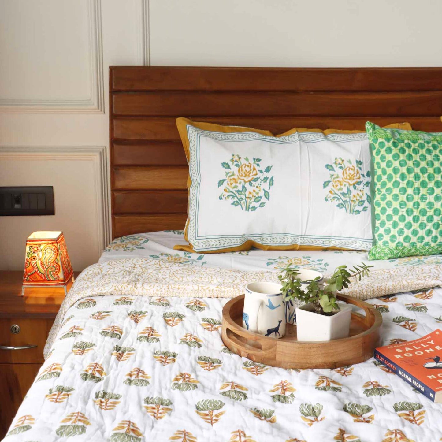 Yellow Rose - Flat I Fitted Bedsheet (100x108 Inches)