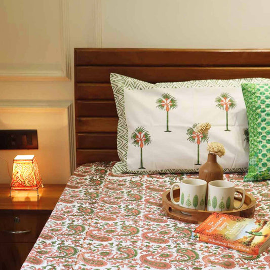 OG Paisley - Hand block Bedsheet (108x108 Inches)