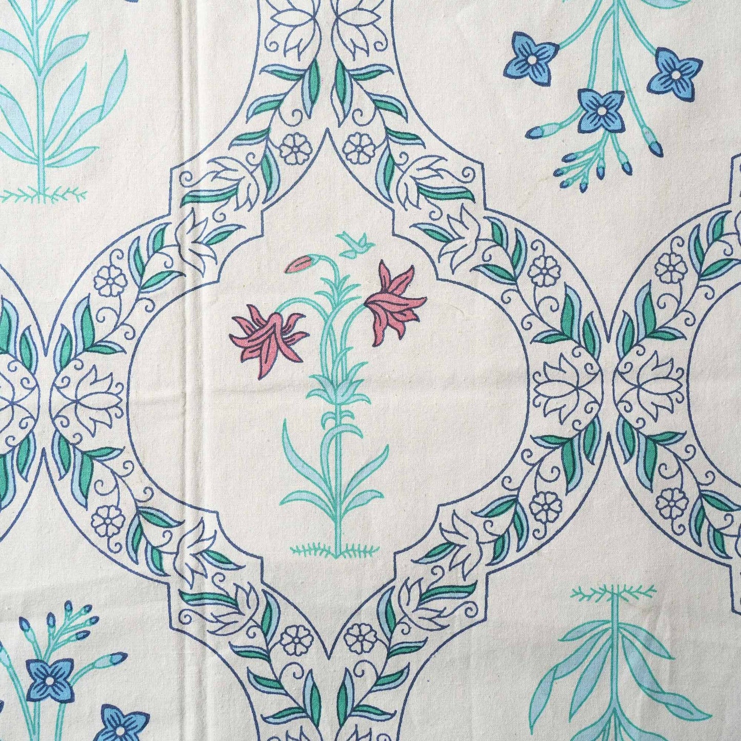 Roshanara - Blue – Double bed bedsheet(90x108 Inches)