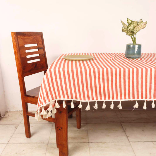 Lines Hand Block Six seater Dining Table Cover