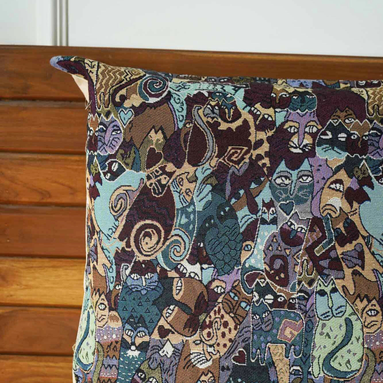 Cats Jacquard Cushion Cover