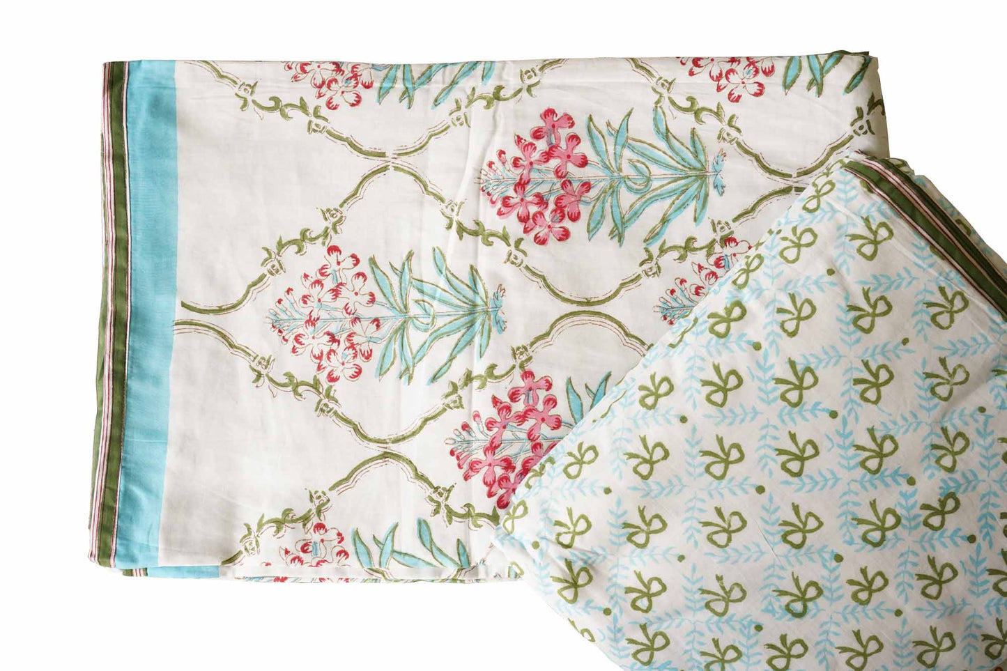 Hand Block Print Reversible Mul Dohar – Padmini