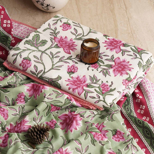 Pair of Single Bed Reversible Mul Dohar – Baagh