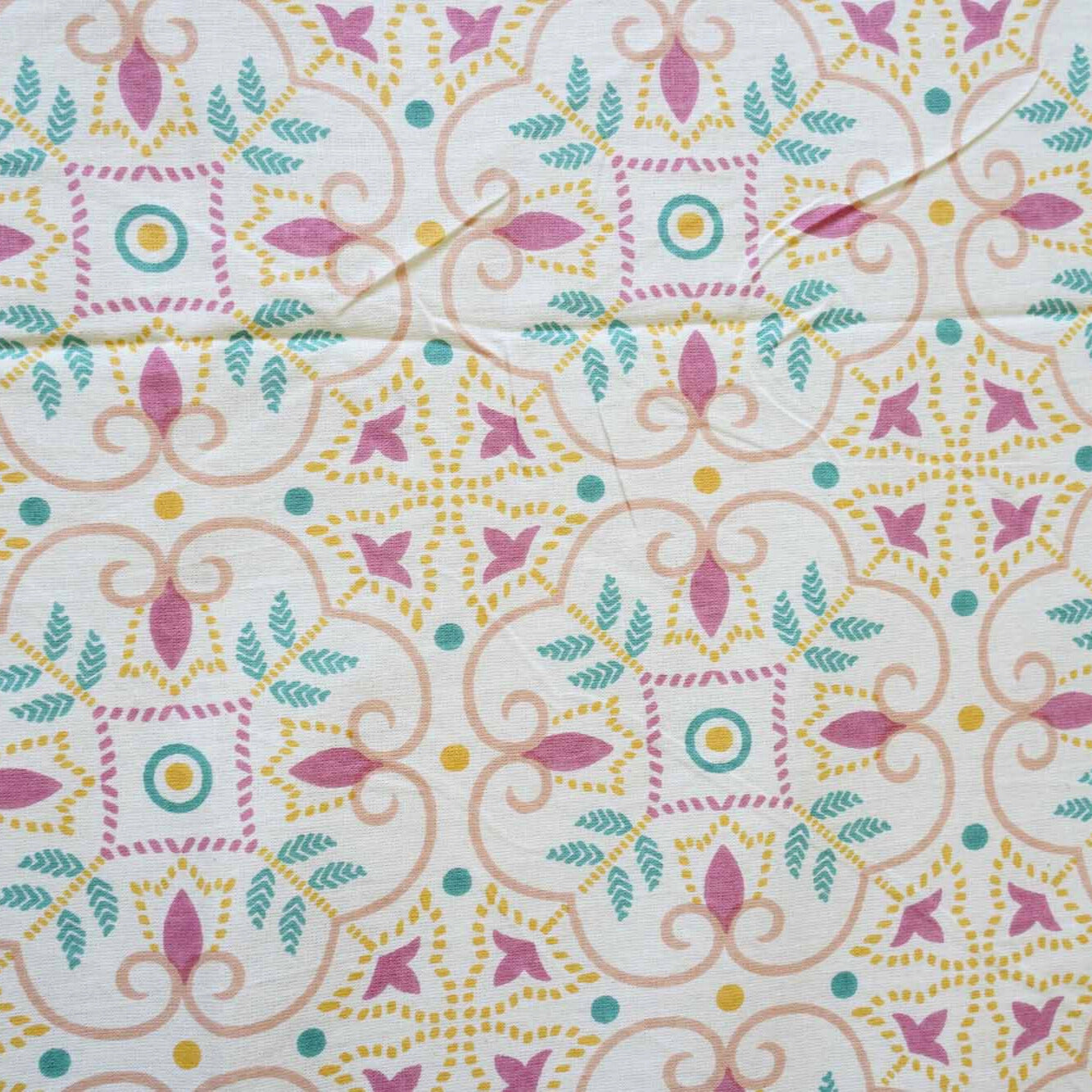 Sanskriti - Flat I Fitted Bedsheet (108x108 Inches)