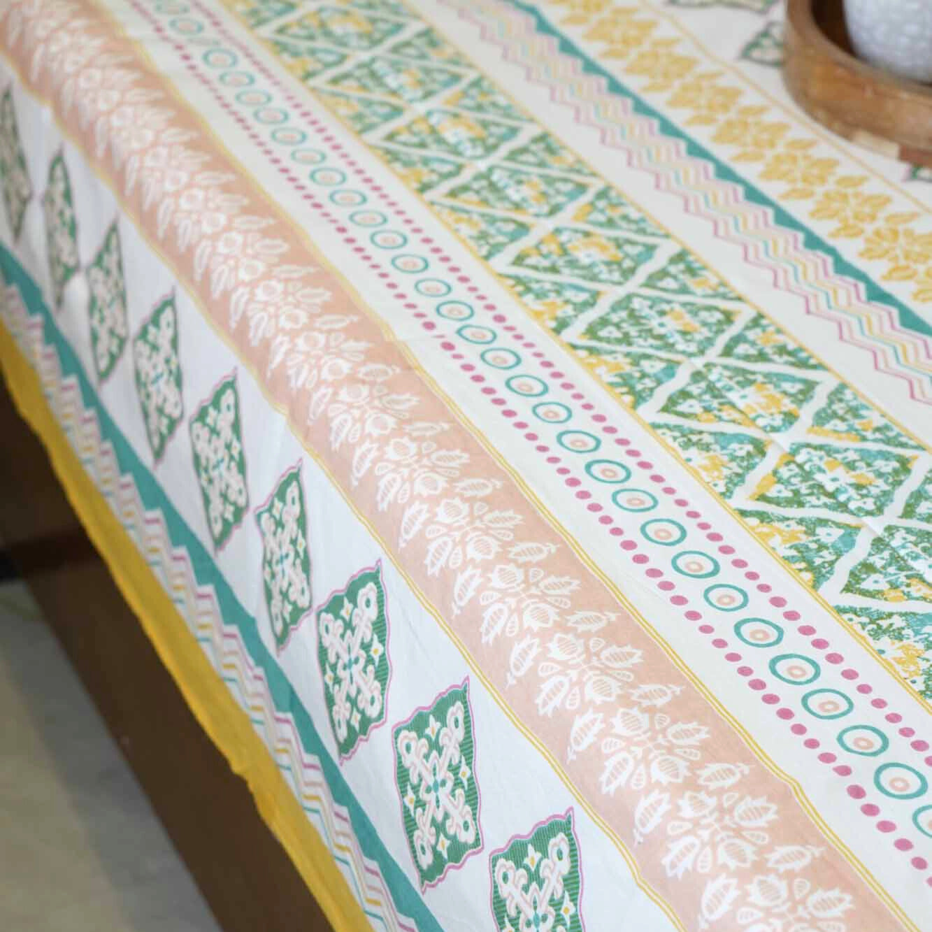 Sanskriti - Flat I Fitted Bedsheet (108x108 Inches)