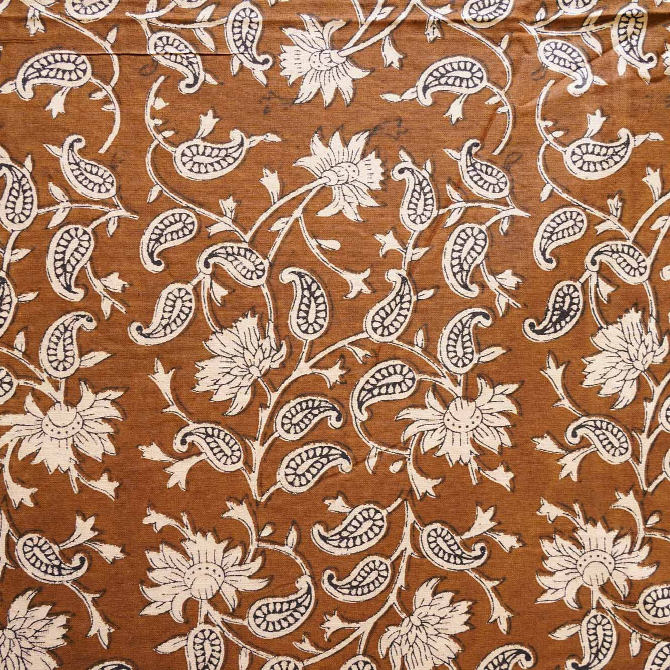 Kalamkari Rust - Flat I Fitted Bedsheet (90x108 Inches)