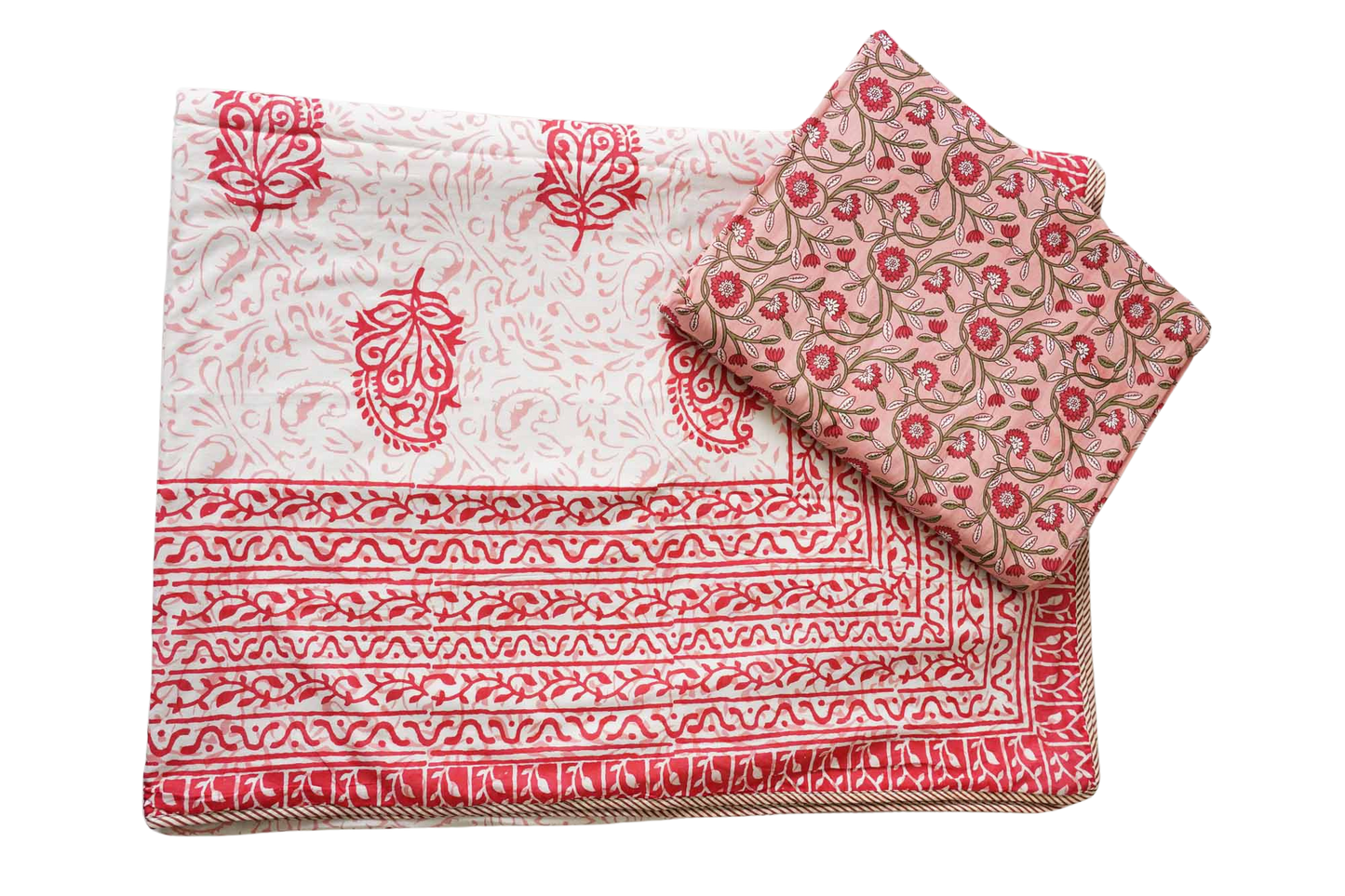 Pair of Single Bed Reversible Mul Dohar - Jugni