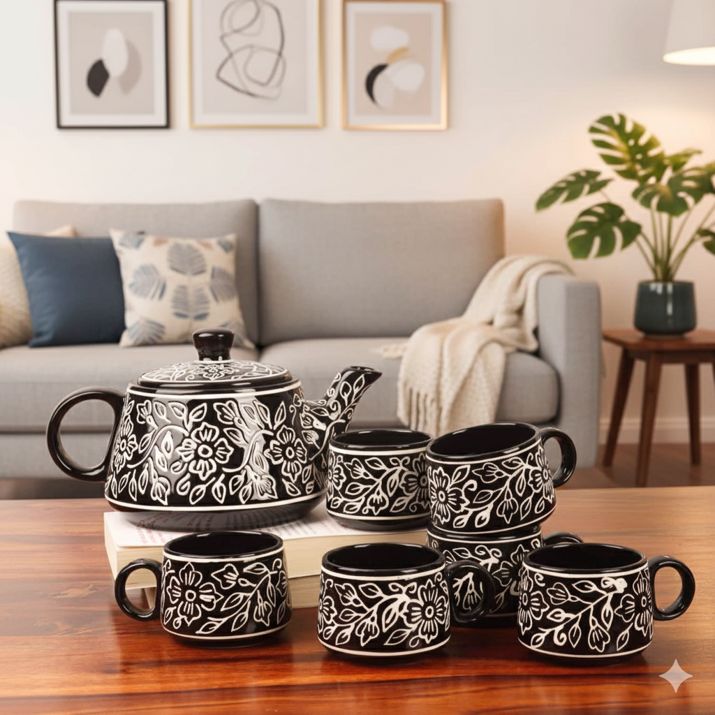 Alive Tea Set Black Beauty- Set of 7