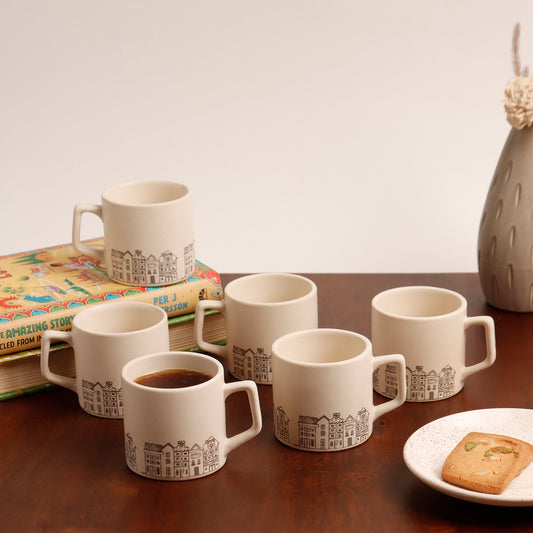 Everyday Classic - Houses II Tea Cups - Set of 6