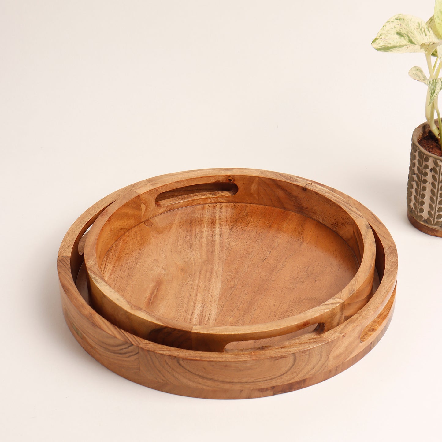 Circular Tray - Acacia Wood