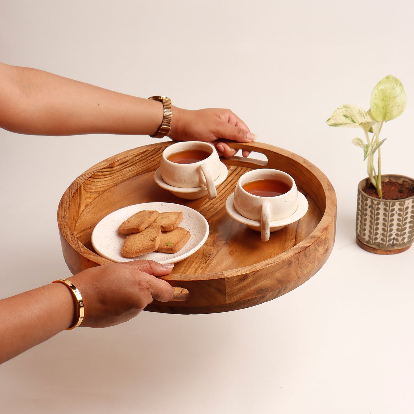 Circular Tray - Acacia Wood
