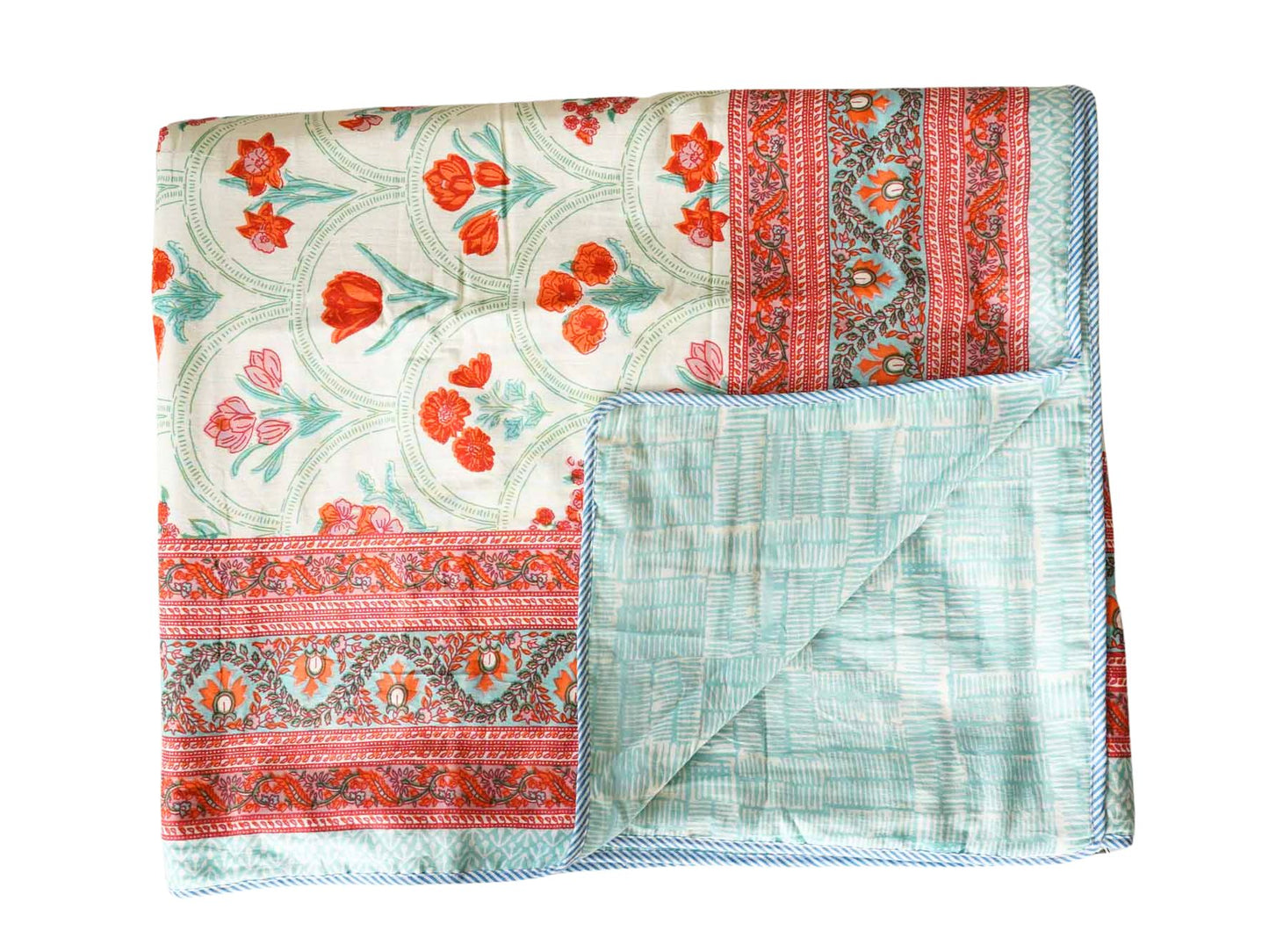 Double Bed Reversible Mul Dohar – Ambarsariya Red